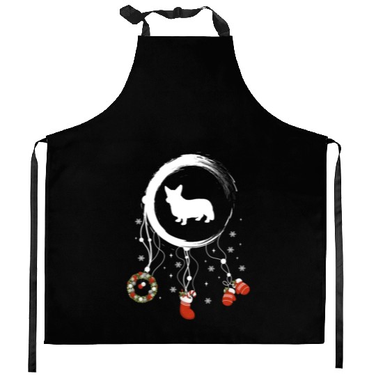 dog dreamcatcher Christmas Corgi Kitchen Aprons