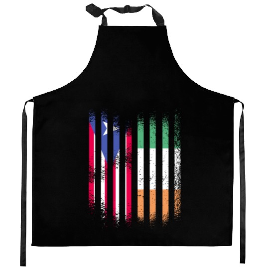 Puerto Rico Flag Ireland Grown Flags Stripes Kitchen Aprons