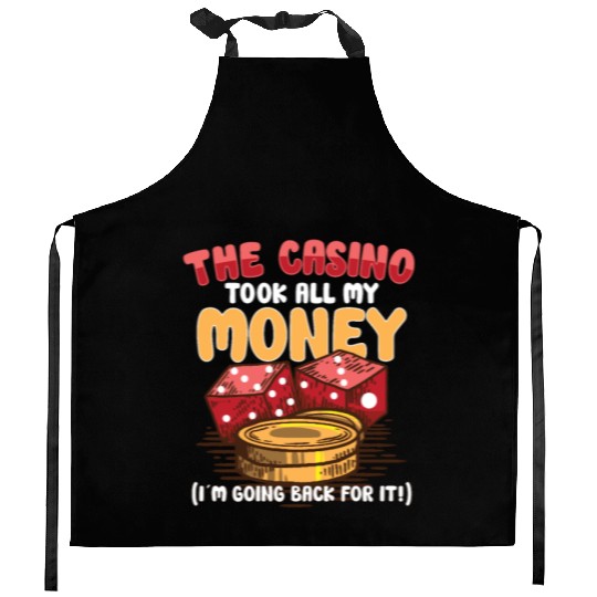 Poker Casino Poker Player Gambling Roulette Gift Kitchen Aprons