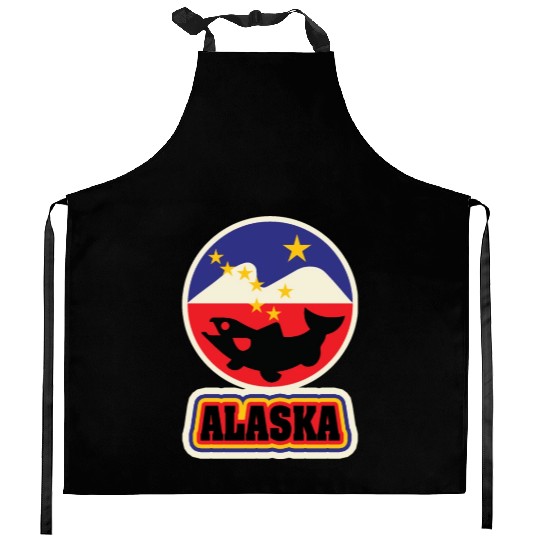 US States ALASKA Kitchen Aprons