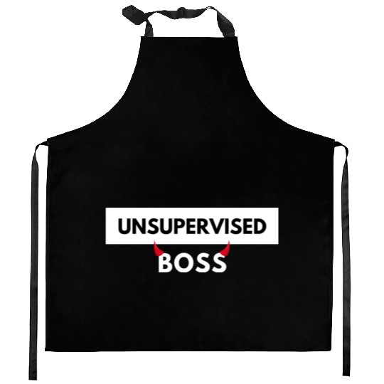 UNSUPERVISED BOSS FUNNY CUTE DESIGN Kitchen Aprons