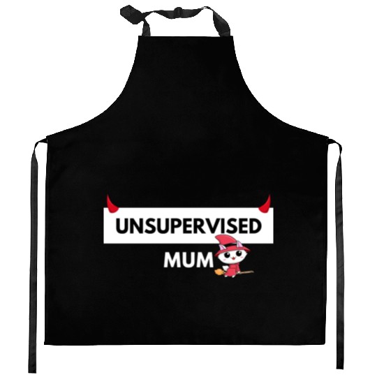 UNSUPERVISED MUM FUNNY CUTE DESIGN Kitchen Aprons