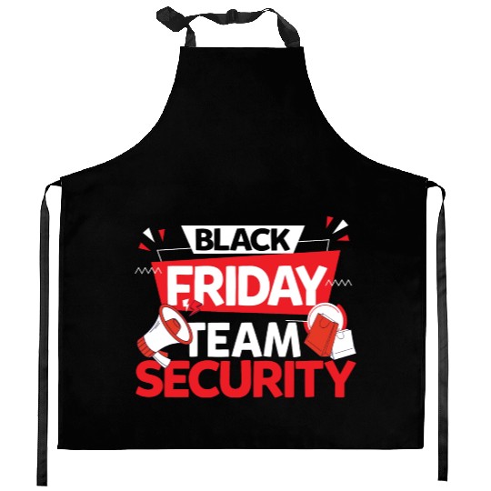 Black Friday Team Security for Shopping Fans and Kitchen Aprons