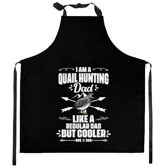 Funny Quail Hunting Season For A Bobwhite Quail Kitchen Aprons