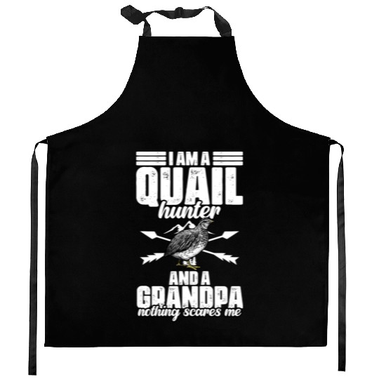 Funny Quail Hunting Hobby For Bobwhite Quail Kitchen Aprons
