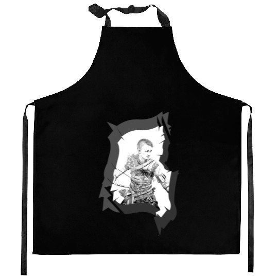 Son kratos,god of war. PS 4 Kitchen Aprons