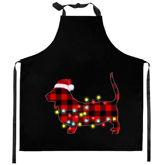 Basset Hound Christmas Dog Lover Pajamas Kitchen Aprons
