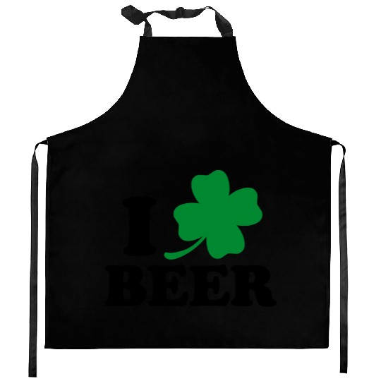 I Love Beer St Patricks Day Kitchen Aprons