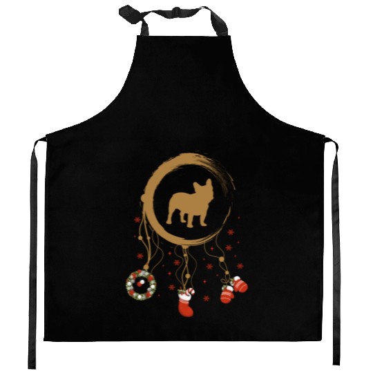 dog dreamcatcher Christmas French Bulldog Kitchen Aprons