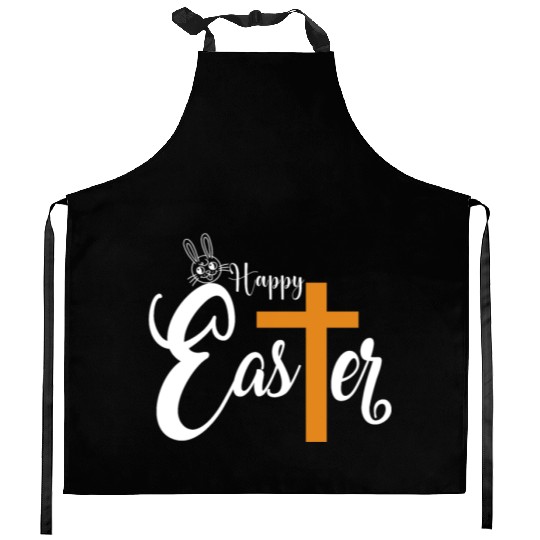 Happy Easter Egg Kitchen Aprons, Easter Unicorn Kitchen Aprons,