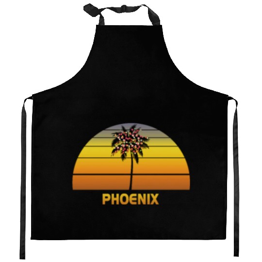 Phoenix Arizonna Palm Tree Christmas Lights Family Kitchen Aprons