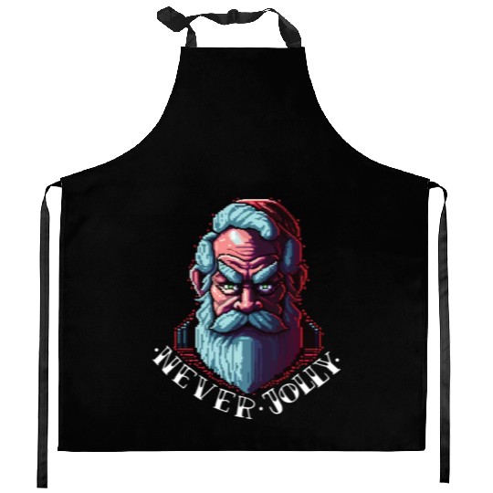 Grumpy Santa Kitchen Aprons