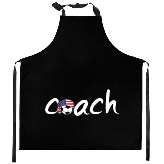 us soccer coach Kitchen Aprons