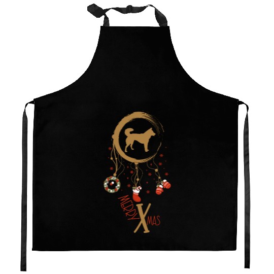 dog dreamcatcher Christmas Kintamani Dog Kitchen Aprons