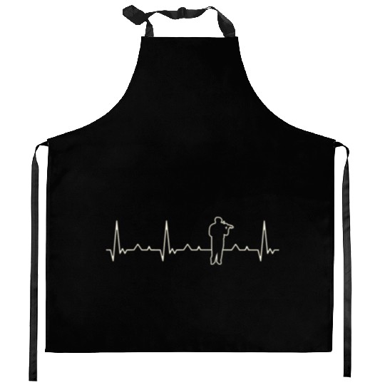 Violin Playing. Heart. Love. EKG. Pulse. Beat. Kitchen Aprons