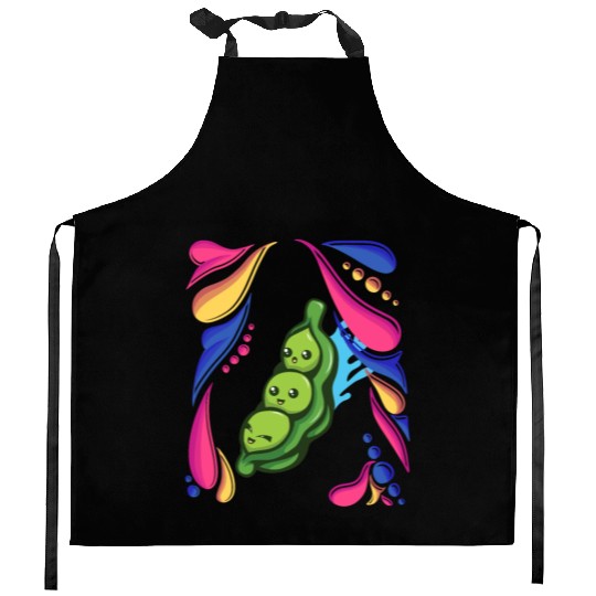 Pea Vegetable Vegan colorful Kitchen Aprons