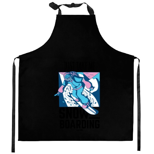 Snowboarding Kitchen Aprons
