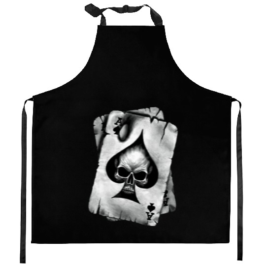 Ace of Skulls Death Cards Vietnam Kitchen Aprons