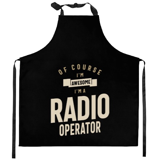 Radio Operator Job Occupation Birthday Worker Kitchen Aprons