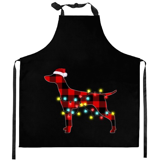 Vizsla Christmas Dog Lover Pajamas Kitchen Aprons