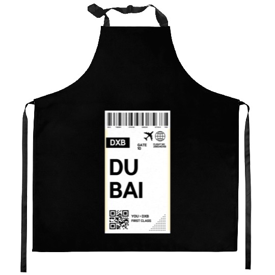 Destination Dubai Airport Travel pass Kitchen Aprons