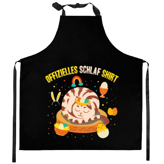 Offizielles Schlaf Kitchen Aprons Sleepy Cat Easter Season
