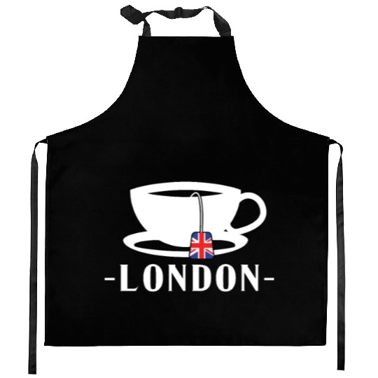 London Tea Great Britain Flag Kitchen Aprons