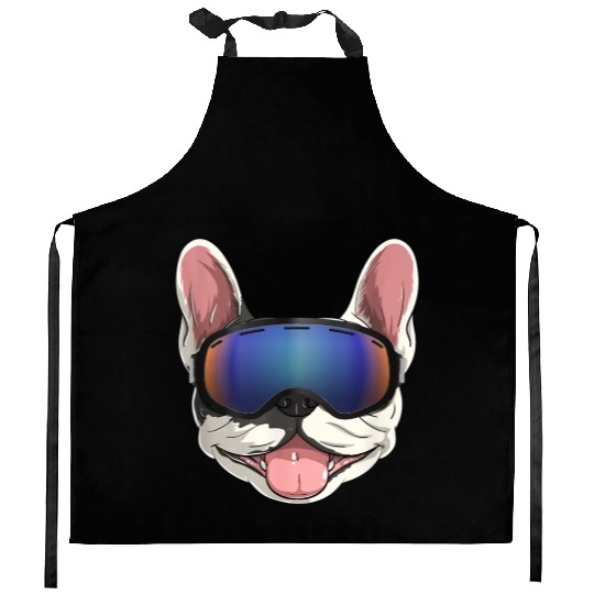 PUG GOGGLES Kitchen Aprons