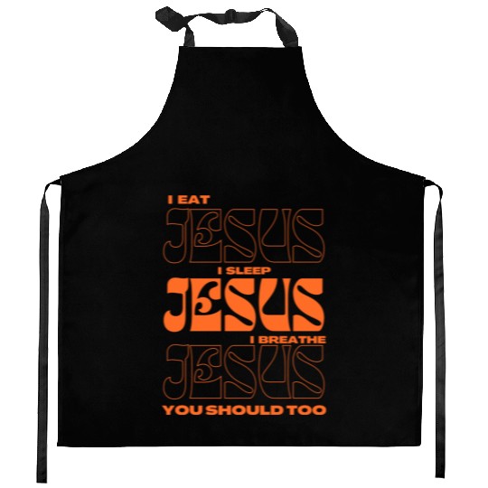 Eat Sleep Breath Kitchen Aprons