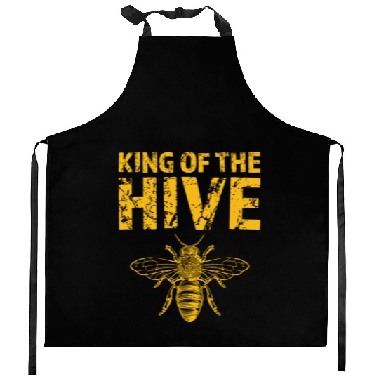 King Of The Hive - Funny Beekeeping - Lover Honey Kitchen Aprons