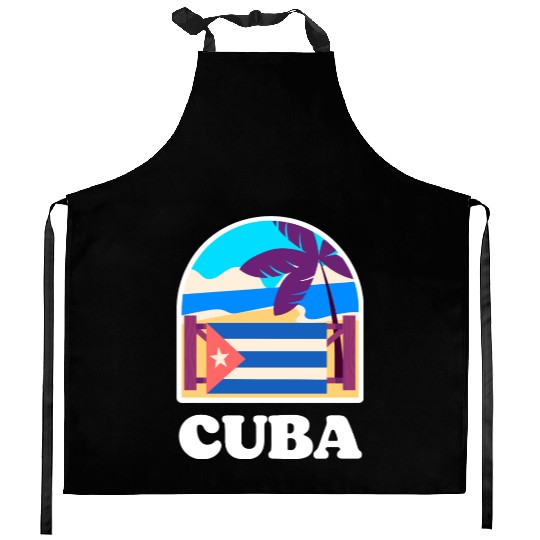Vintage Cuba Travel Kitchen Aprons