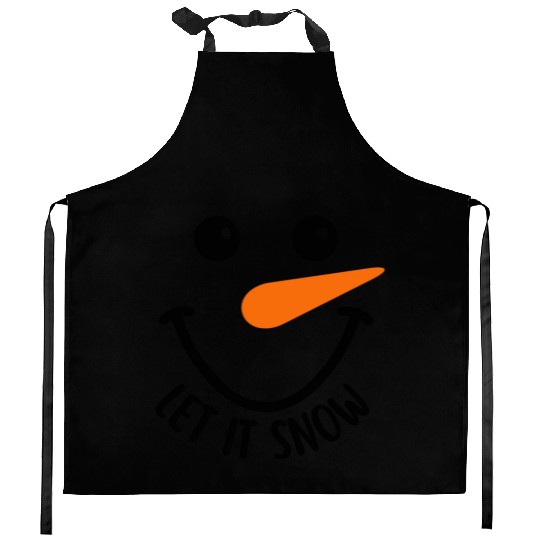let it snow Kitchen Aprons