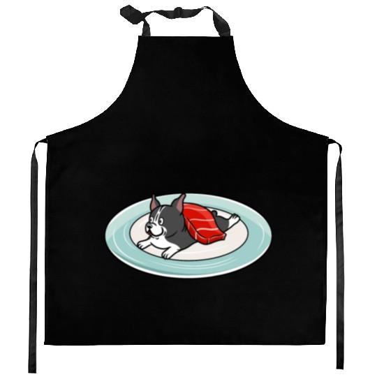 Boston Terrier Nigiri Sushi Kitchen Aprons