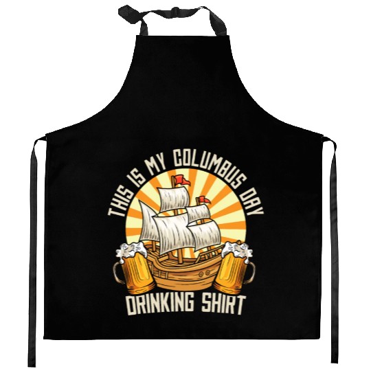 Columbus Day 1492 Kitchen Aprons