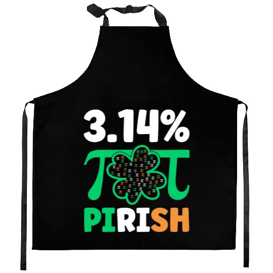 3.14% PIrish Funny St. Patricks Math Geek Pi Day Kitchen Aprons
