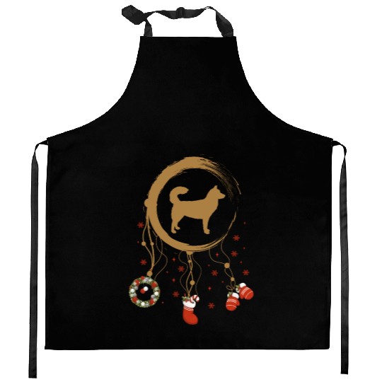dog dreamcatcher Christmas Siberian Husky Kitchen Aprons