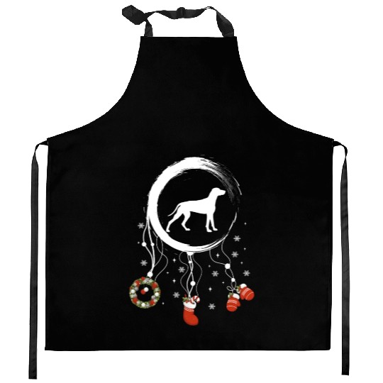 dog dreamcatcher Christmas Weimaraner Kitchen Aprons