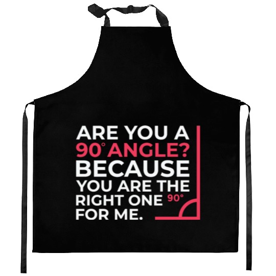 Mathematics Right Angle Cheesy Pun Math Geek Kitchen Aprons