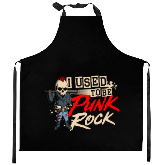 I Used To Be Punk Rock Musician Emo Punk Music Kitchen Aprons