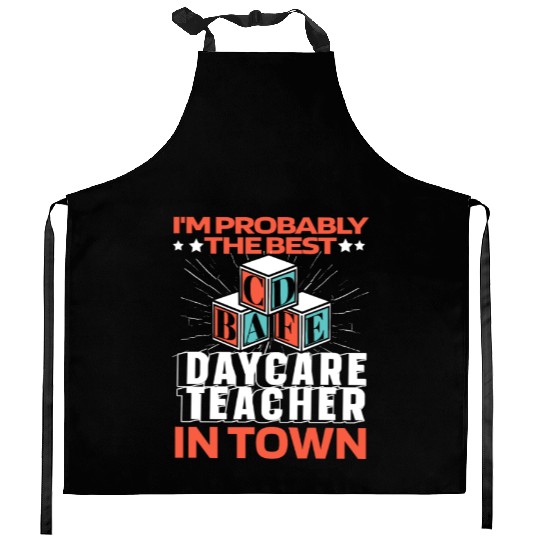 Daycare Teacher Funny Kitchen Aprons