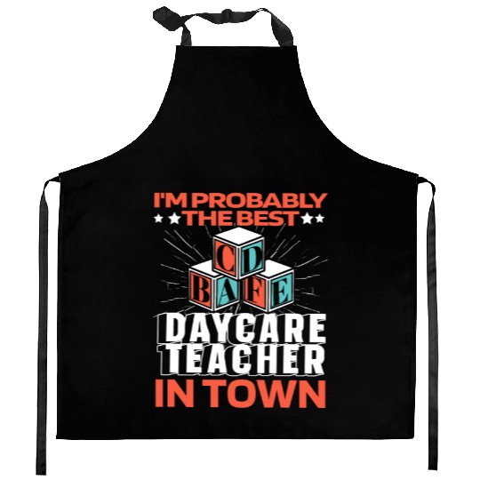 Daycare Teacher Funny Kitchen Aprons