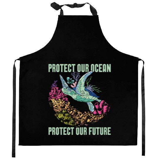 Marine Biology Protect Our Ocean Loves Marine Life Kitchen Aprons