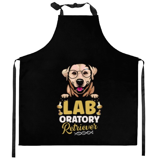 Laboratory Retriever Science Biology Teacher Dog Kitchen Aprons