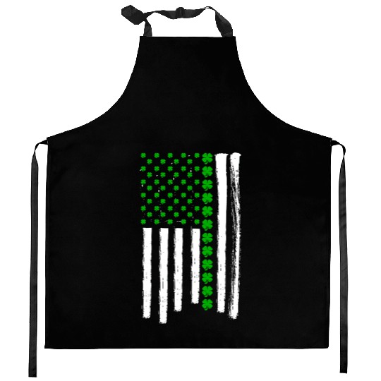 Irish American Flag St Patricks Day Kitchen Aprons