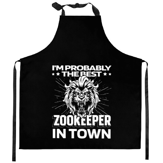 Zookeeper Lion Kitchen Aprons