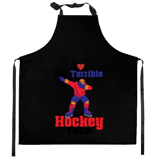 I Love My Terrible Hockey Team , Hockey Dabbing Kitchen Aprons