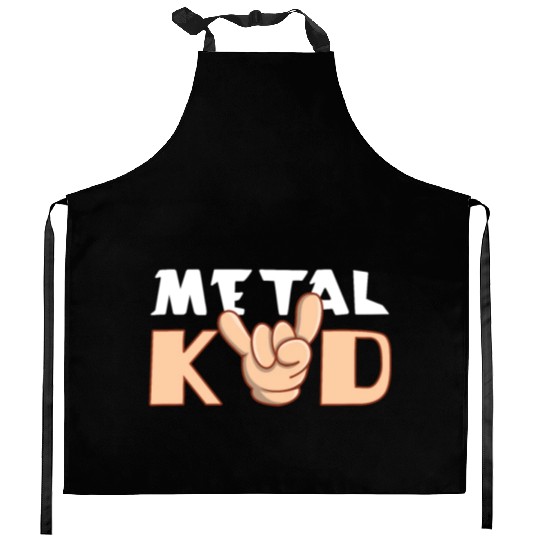 Rock Sign Rocker Hand Metal Kid Music Lover Kitchen Aprons