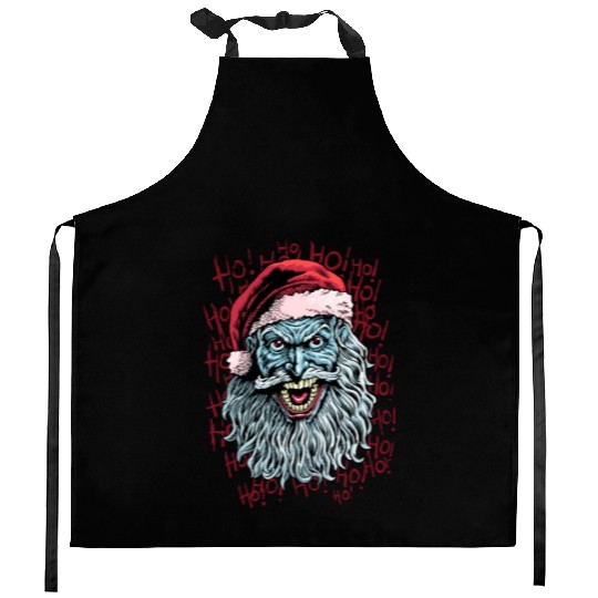bad santa Kitchen Aprons