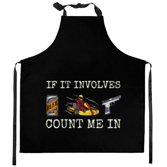 Go Kart Racing Kart Racer Karting Beer Drinking Gu Kitchen Aprons