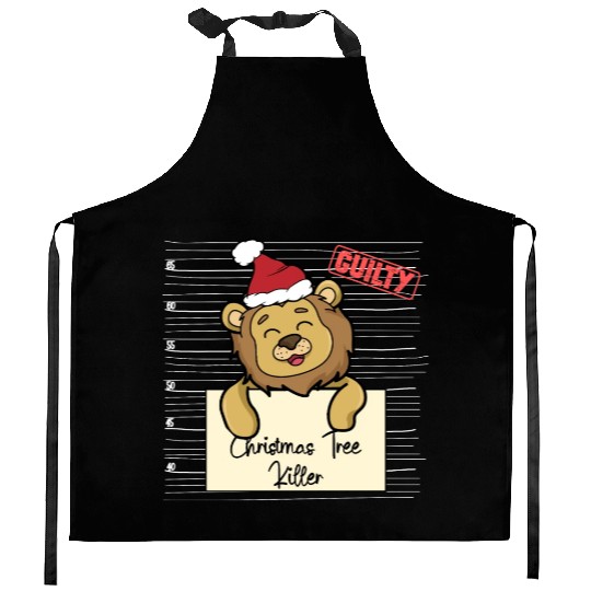 Lion christmas funny prison Kitchen Aprons
